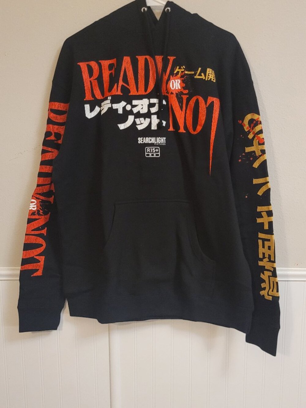 Rucking Fotten Ready or Not Movie Graphic Hoodie Large